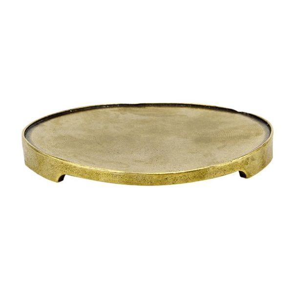 

fragrance lamps 1pc brass mosquito repellent tray incense burner desk adornment (golden)
