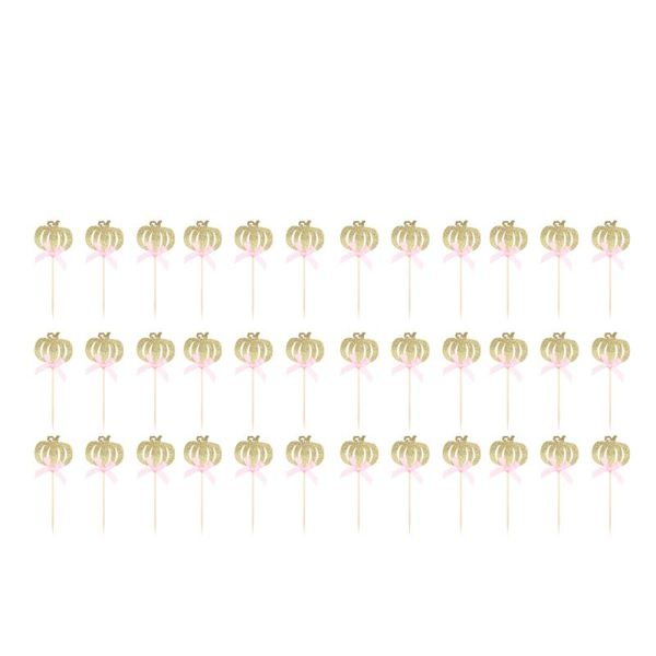

other festive & party supplies 50pcs thanksgiving cake er decorative pumpkin inserting cards (golden)
