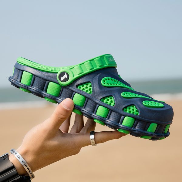 

men womens sports trainer big size sandals cross-border 2021 summer slippers hole shoes beach shoe slipper outdoors casual sandal code: 22ss, Black