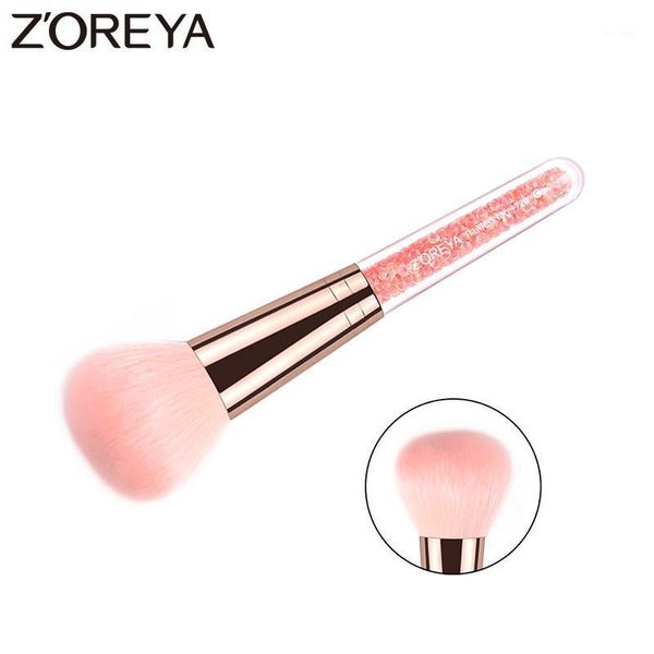 

brand professional flawless face brushes synthetic hair pink crystal powder blusher bronzer brush1