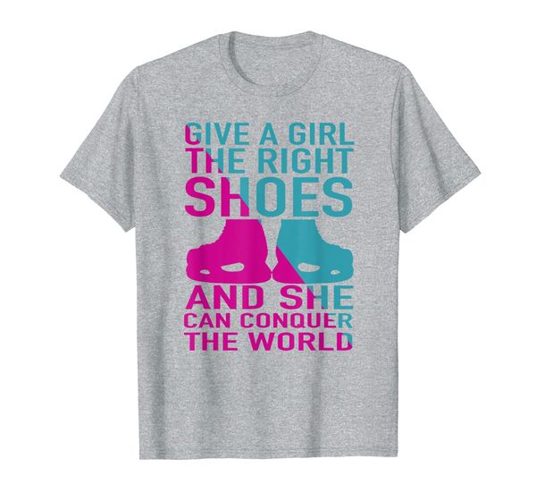 

hockey girl shirt ice hockey give a girl the right shoes, White;black