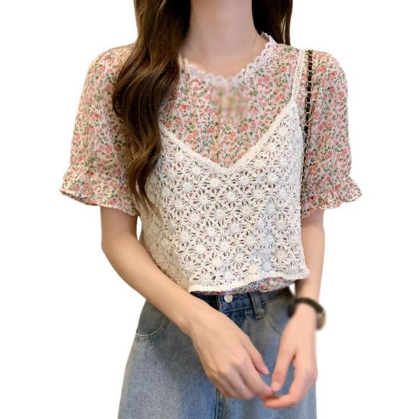 

women's tanks & camis women summer knitting camisole autumn hollow out t shirt sleeveless sweet slim sling cross beach, White
