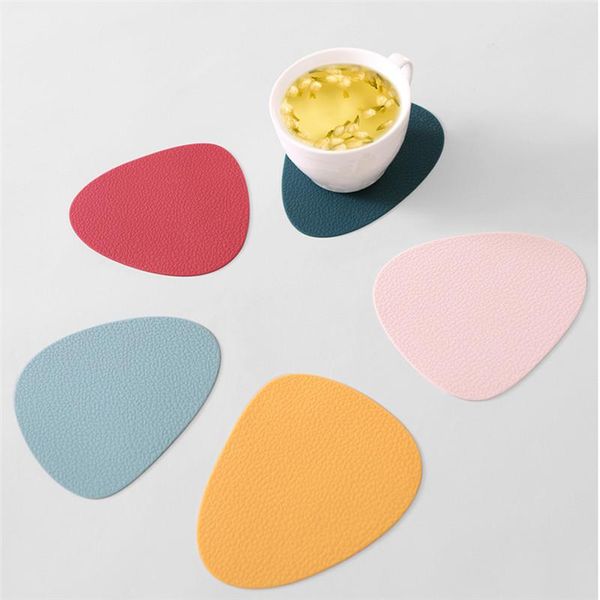 

mats & pads 3 pcs/set nordic style drop-shaped tableprotection prevents furniture damage -silicone drink coasters