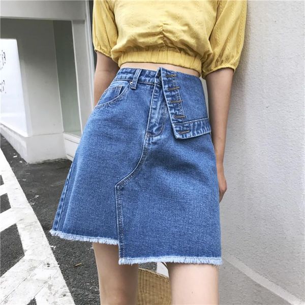 

skirts women short skirt summer high waist blue 3756, Black