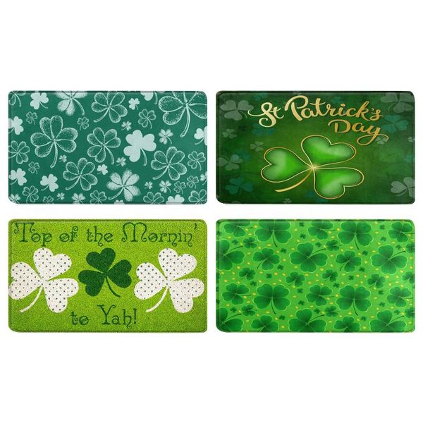 

carpets st. patrick's day doormat clover printed non slip front door rug