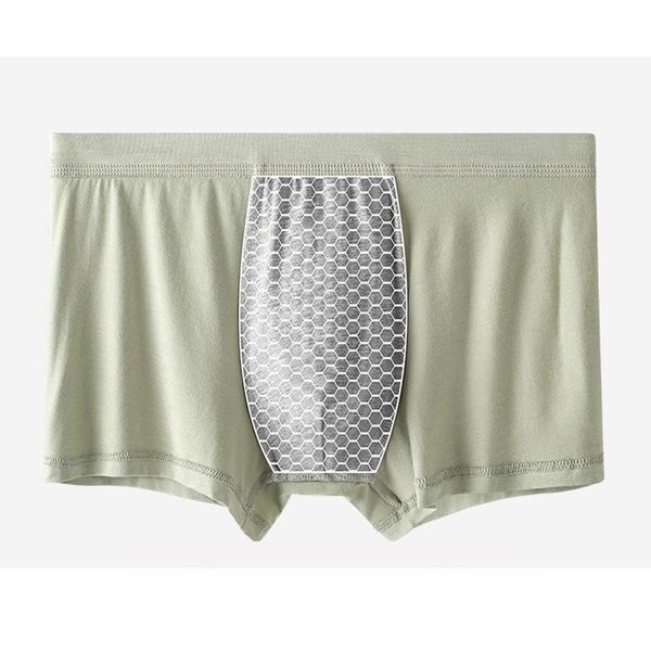 Underpants Graphene Homens Underwear Boxer Shorts Antibacterianas Calcinhas Funcionais Masculinas Modal Massagem Moda CRURAL CROST GRANDE GRANDE 4XL