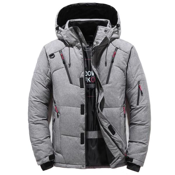 

men's duck down et, hoodie, thick warm snow coat, 4xl, winter, Black