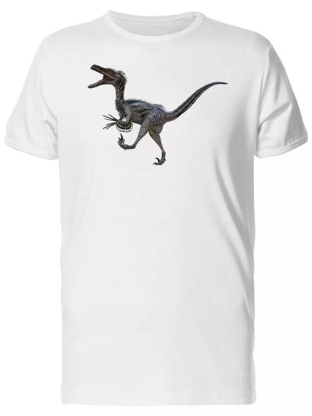 

image of a velociraptor men's tee -image by shutterstock, White;black