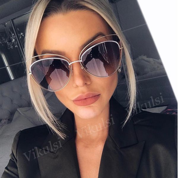 

sunglasses oversize mirror pink cat eye vintage brand designer women female shades lady sun glasses wholesale, White;black
