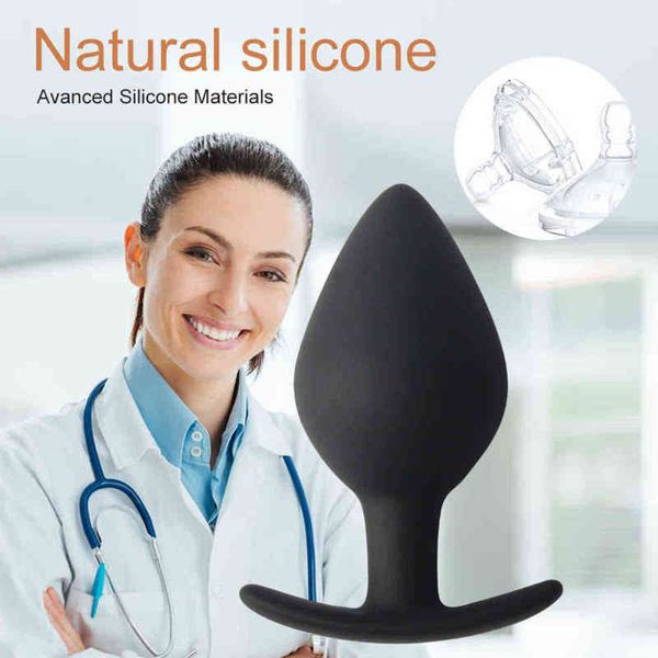 NXY Giocattoli anali del sesso Taglia S/M/L Plug in silicone Giocattoli di testa per le donne Masturbarsi femminile Fallo finto Massaggiatore prostatico maschile Gay 1202