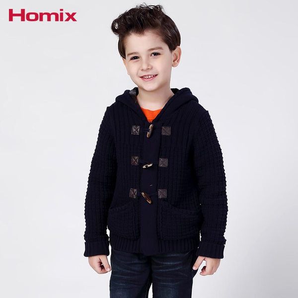 

cardigan 4t-10t boys sweaters flannel lining hooded c kids winter warm children clothes kitted coats, Blue