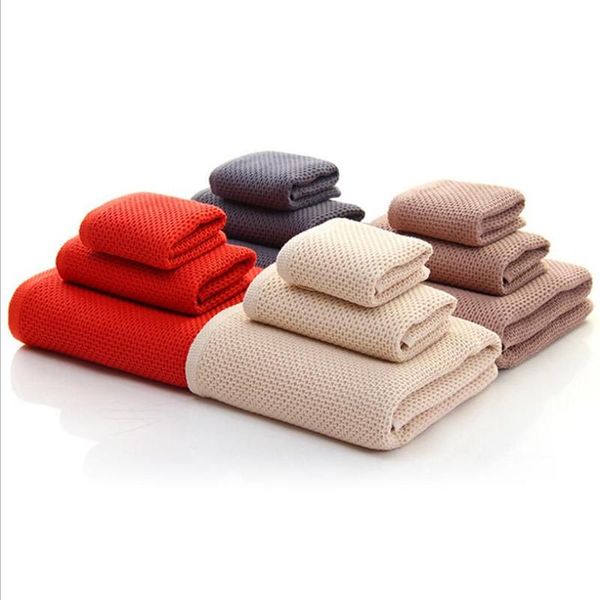

towel breathable cotton hand honeycomb sets waffle el bath travel sport face set
