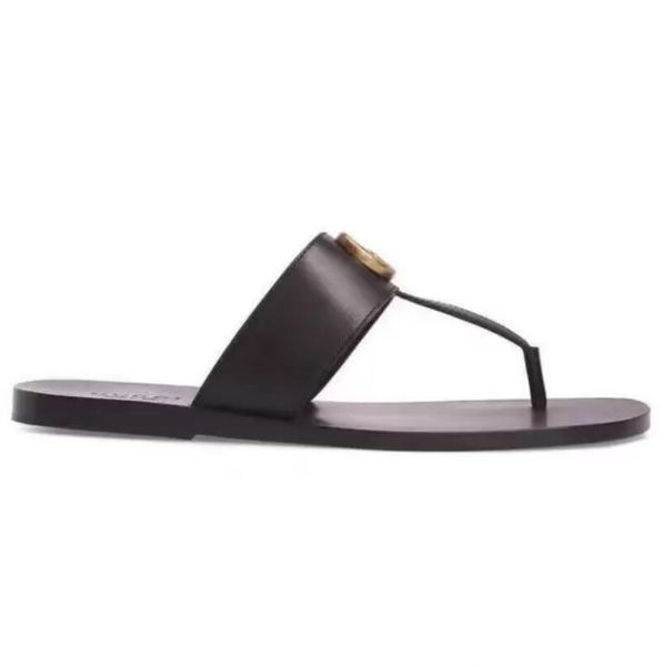 

2021 designer woman slippers men slipper gear bottoms flip flops women luxury sandals fashion causal flip flop size 35-42 with box, Black