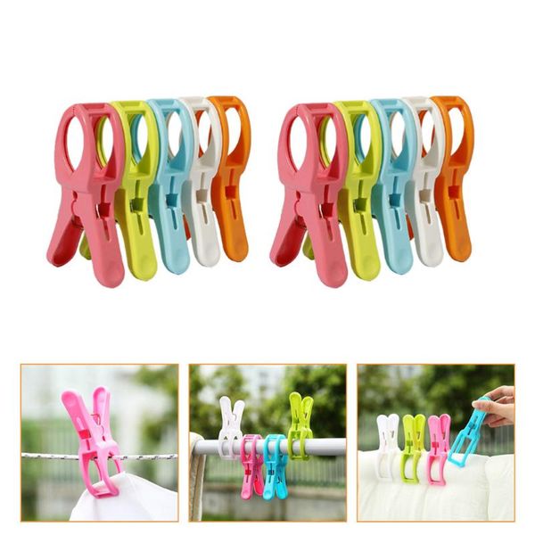 

clothing & wardrobe storage 10pcs windproof quilt clamps non-slip clips (random color)