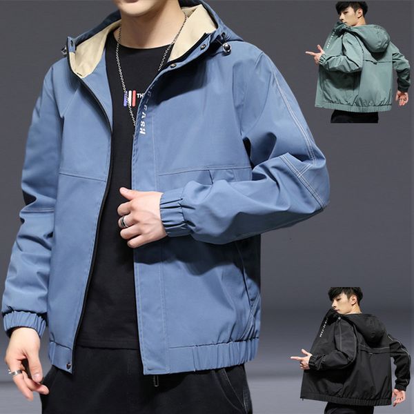 

jackets 2021 autumn cool korean hooded jacket loose fitting student clothes men's wear, Black;brown