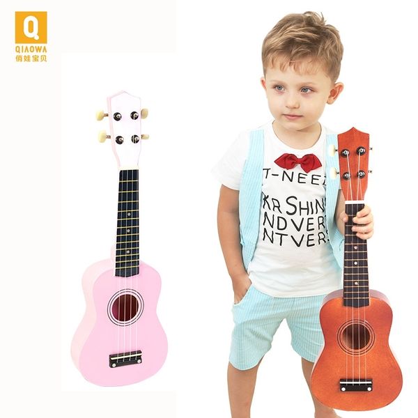 

21 inch wooden ukuleri children's beginner's little guitar student instrument toy