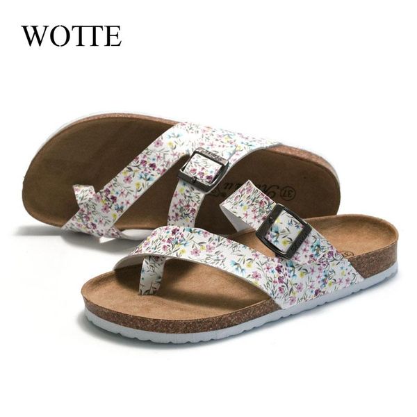 

slippers men summer style cork korean fashion sandals all-match angle set toe beach flat, Black