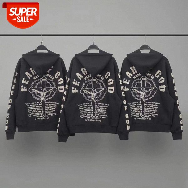 

fg jesus religious christmas exhibition limited cross terry hoodie #ee9n, Black