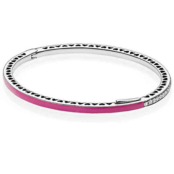 

new 2021 100% 925 sterling sier red bracelet fit diy original fshion jewelry gift, Golden;silver