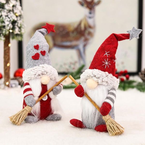 

christmas decorations gnomes elf doll home decoration tree gift happy year take broom couple pendant