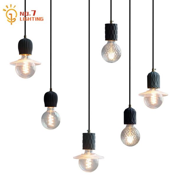 

pendant lamps minimalist industrial cement lights designer led e27 hanging lamp living/dining room restaurant cafe bar bedroom bedside