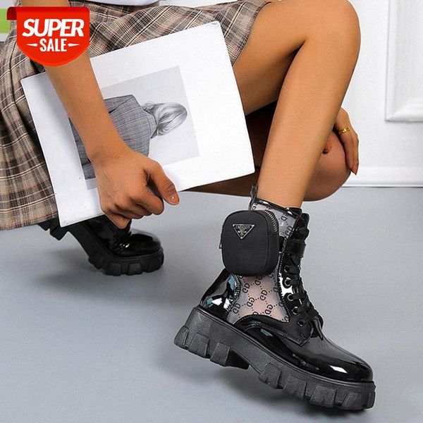 

large size thick-heeled cool martin boots summer breathable mesh pocket short children's spot 43 #eh1v, Black