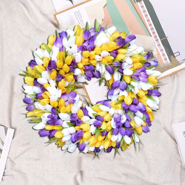 

decorative flowers & wreaths spring european-style artificial garland rattan flower ornaments fake decoration multicolor wedding wreath