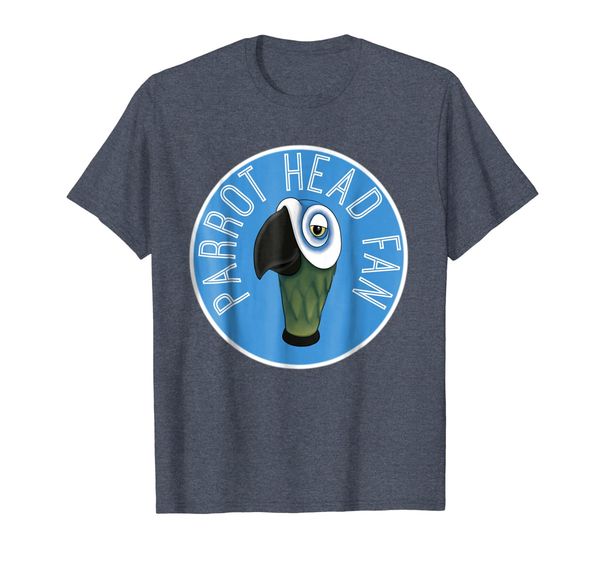 

parrot head fan - buffett fan t shirt, White;black