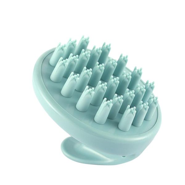 

hair scalp brush silicone shampoo massager with handle brushes, Silver