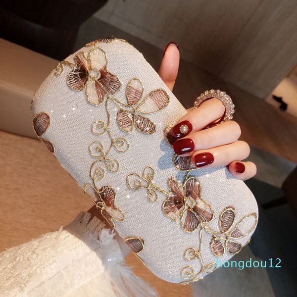 

retro flower dinner mini 2021 fashion diamond evening clutch bag wedding purse party luxury bags designer womens cute, Red;black