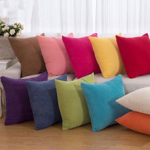 

pillow case cushion cover soft corduroy covers home decor for sofa seat chair car pillowcase multicolor