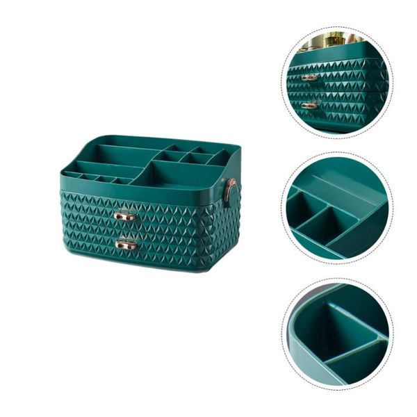 

storage boxes & bins 1pc cosmetic box brush container makeup case (green)