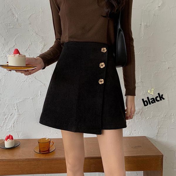 

skirts denim skirt spring summer women short a-line buttom high waist slim pocket clothes for female causal, Black