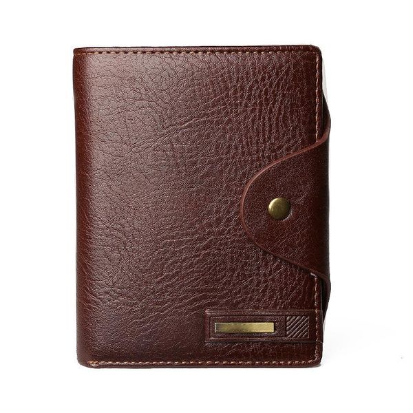 

wallets wallet men's tri-fold passport clamp multi-function vertical bag, Red;black