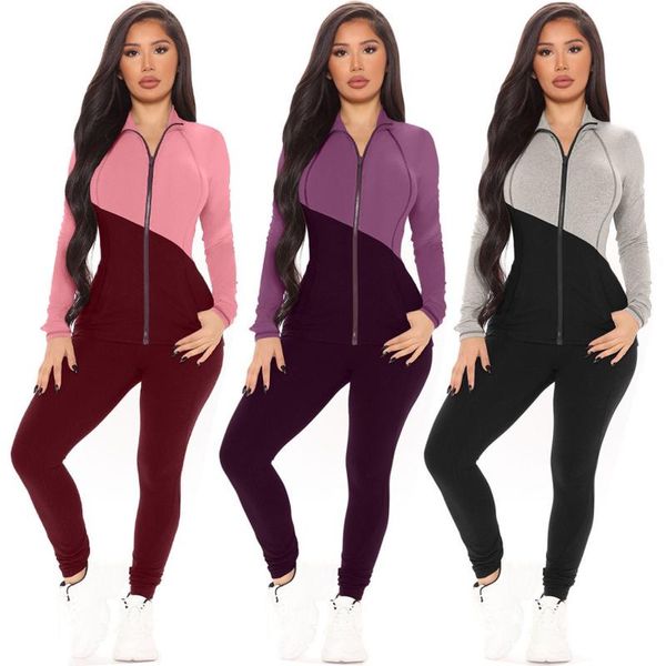 

quick-drying seamless sports suit women patchwork yoga set breathable fitness clothes gym leggings pants and running outfit