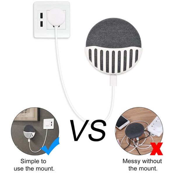 

wall mount holder hanger stand compact kitchen grip plastic portable bedroom easy install phone accessories for google home mini cell mounts
