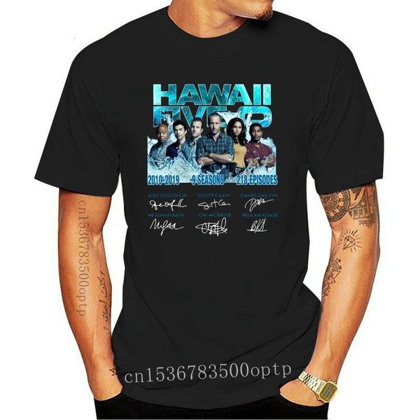 

men's t-shirts hawaii five 5 0 members signature t shirt, White;black