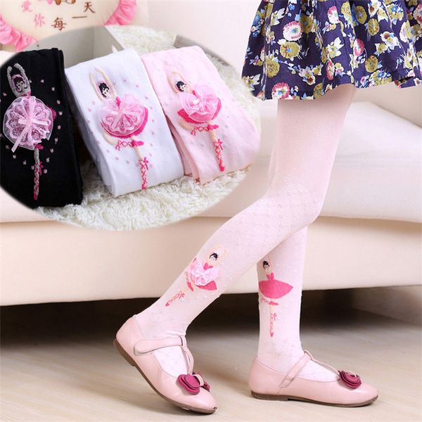 Kinder Mädchen Leggings Socken Kleinkind Baby Cartoon Tanz Ballett Strumpfhosen Strumpfhosen Mädchen Kinder Mesh Diamant Form Strumpfwaren Für 3-10T