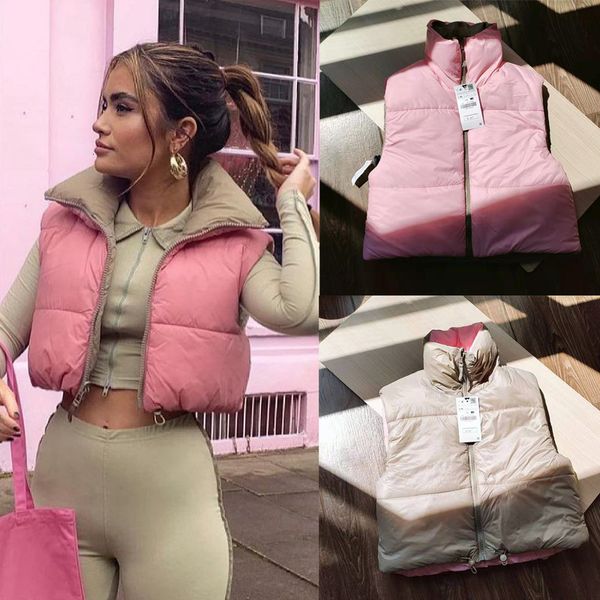 

2021 women's wear double-sided stand collar cotton et vt thickened women