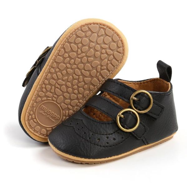 

first walkers soft leather baby moccasins shoes born rubber sole floral border toddler infant girls anti-slip prewalker