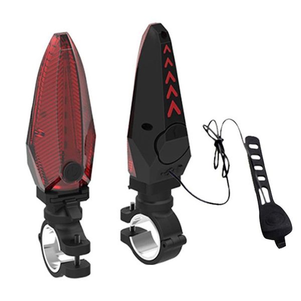 

anti theft usb charging external alarm horn bike light portable turn signal abs 360 degree rotatable highlight led lights