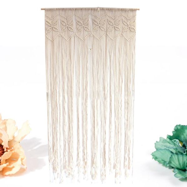 

tapestries macrame hanging wall decor decorative art cotton rope cord woven tapestry home decorations (95 x 180cm)