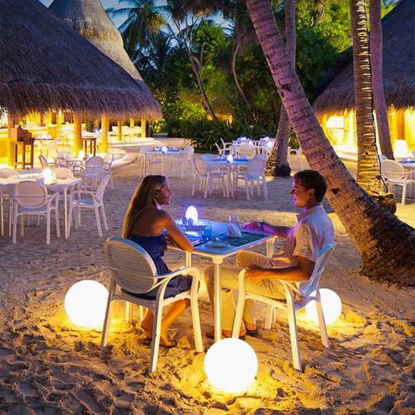 

colorful luminous ball light usb charge wireless remote control led outdoor lawn party atmosphere year decor lamps