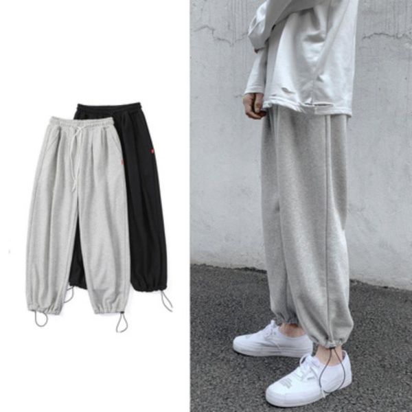 

men's pants harem joggers men cargo streetwear 2021 hip hop casual pockets track male harajuku fashion trousers, Black