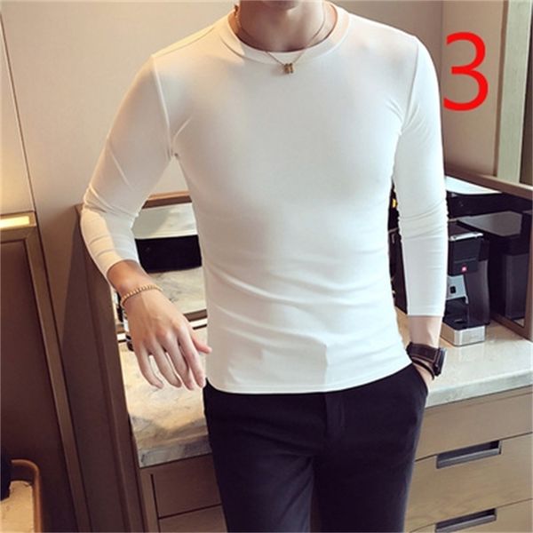 

men's t-shirts autumn long-sleeved round neck embroidery loose tide brand t-shirt ifc6, White;black