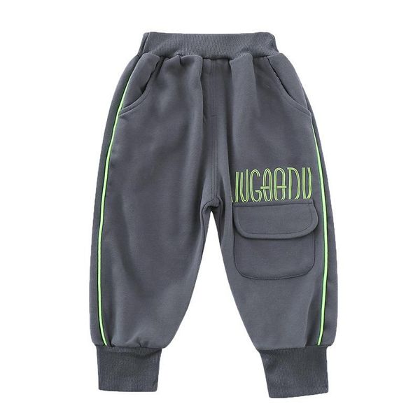 

trousers spring autumn baby girl boy clothes children cotton pocket letter sports pants toddler casual dh04, Blue