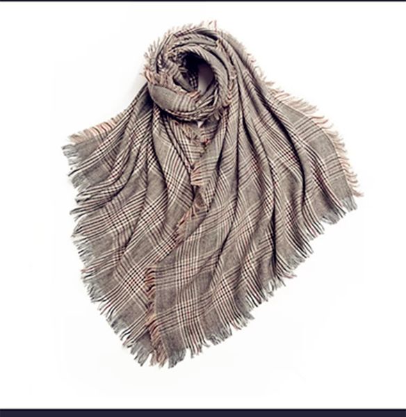 

spring silk scarves inner mongolia manufacturers new wool scarves swro325 autumn and winter thousands of birds wu spot shawl, Blue;gray