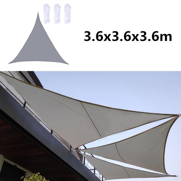 

shade 3.6x3.6x3.6m triangle sun sail waterproof outdoor garden patio party sunscreen awing canopy for beach camping pool