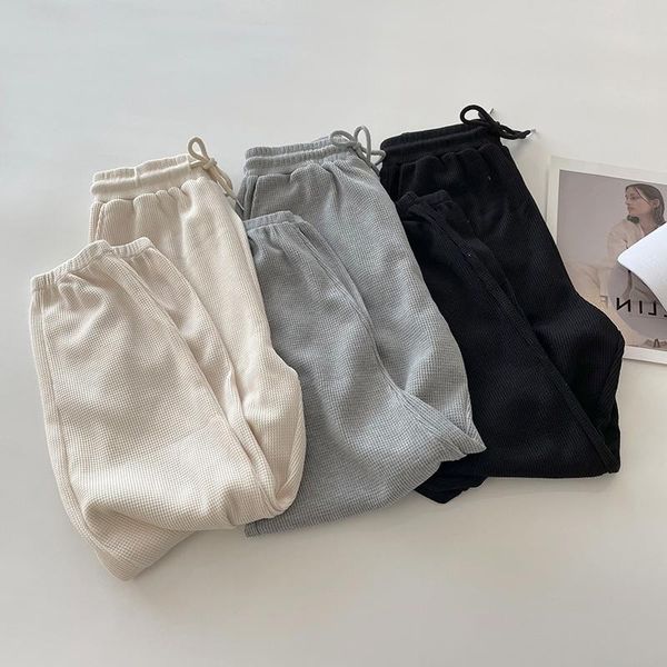 

women's pants & capris sports spring and autumn thin 2021 loose students slimming draping ankle-length casual wide-leg, Black;white