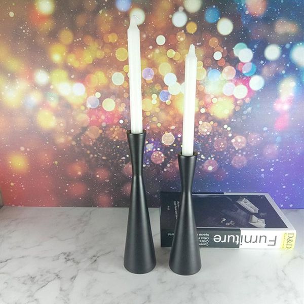 

candle holders european black candlestick gorgeous metal wedding decoration centerpiece gold stand christmas gift
